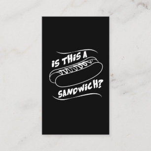 Hot Dog is een broodje - grappig snel eten Visitekaartje
