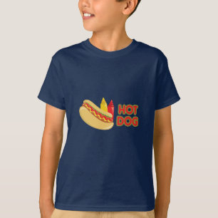 Hot Dog met Ketchup Mustard-condities T-shirt