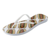 Hot Dog met Mosterard en Relish Foodie Hotdog Prin Teenslippers (Schuin)