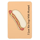 Hot Dog met Mosterd Premium Magnet Magneet (Verticaal)