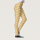 Hot Dog met Yellow Mustard Fast Food Foodie Hotdog Leggings (Rechts)
