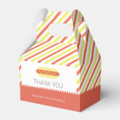 HOT DOG! Moderne verjaardag van Rood en Geel Bedankdoosjes (Voorkant Zijde)