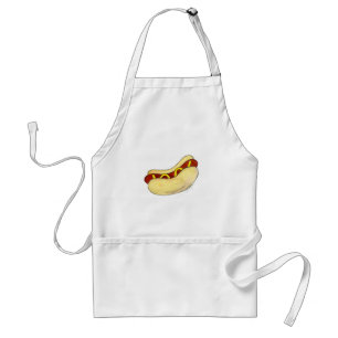 Hot Dog Mustard Grill Grilling Foodie Cookout Food Standaard Schort