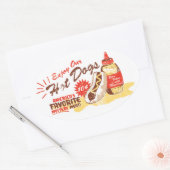 Hot dog ovale Stickers (Envelop)