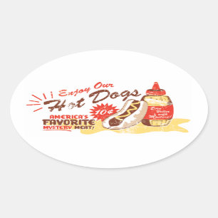 Hot dog ovale Stickers