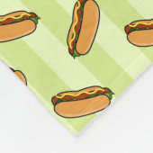 Hot Dog Patroon Fleece Deken (Hoek)