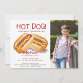 Hot Dog Photo Anniversaire Invitation - Jardin pou (Devant)
