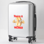 Hot Dog Pun Je bent een Weiner Sticker (Koffer)
