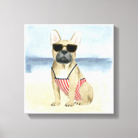 Hot Dog | Puppy in zonnebril bij het strand