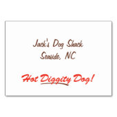 Hot Dog Retro Tafel Kaart  (Achterkant)