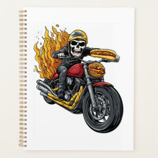 Hot Dog Rider � Funny Biker Skull Planner
