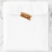 Hot Dog Ronde Sticker (Tas)