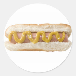 hot dog ronde sticker