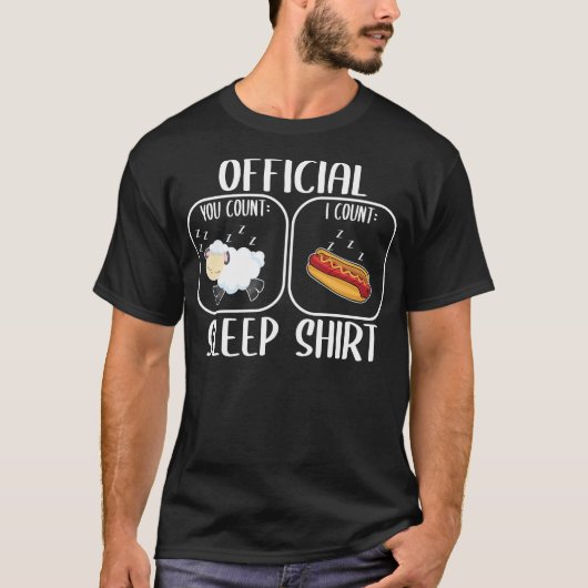 Hot Dog Sleep Shirt Count Sheep (Voorkant)