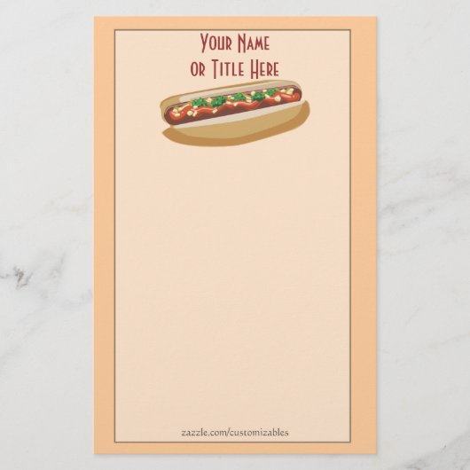 Hot Dog Stationery Briefpapier (Voorkant)