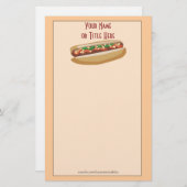 Hot Dog Stationery Briefpapier (Voorkant / Achterkant)