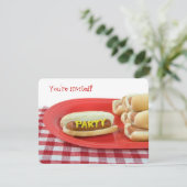 Hot Dog Zomerfeest Kaart (Staand voorkant)