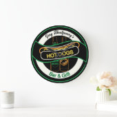 Hot Dogs & Beer Bar & Grill Wall Horloge (Maison)