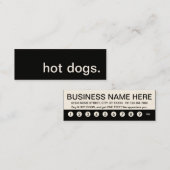 hot dogs. carte punch de fidélité (Devant / Derrière)