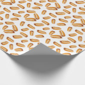 Hot dogs patroon cadeaupapier (Hoek)