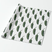 HOT EN SPICY Jalapeño Chili Peppers Patroon Cadeaupapier (Uitgerold)