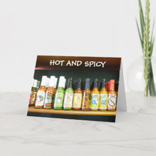 "HOT EN SPICY" JE SPREEKT MIJN LEVEN OP! FEESTDAGEN KAART
