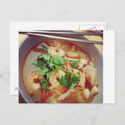 Hot en Spicy Tom Yum Briefkaart (Voorkant / Achterkant)