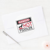 Hot Fiddler Ronde Sticker (Envelop)
