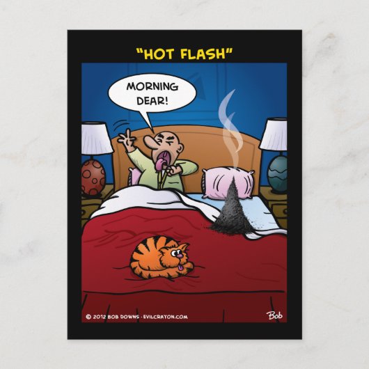 "Hot Flash" Briefkaart (Voorkant)