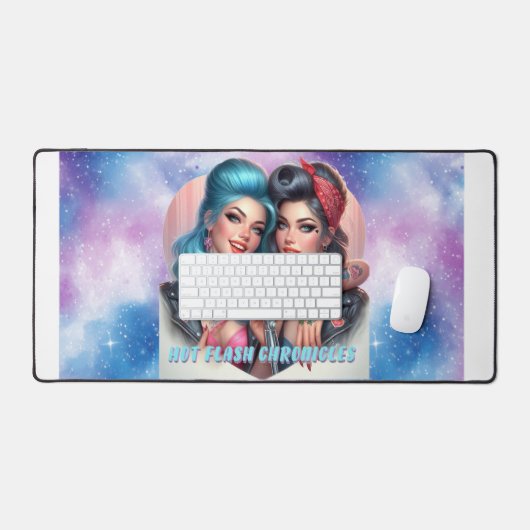 Hot Flash Chronicles Retro Grand Jeu Mousepad (Clavier et souris)
