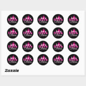 Hot Flash Diva Logo voor Dark Blog Ronde Sticker (Vel)