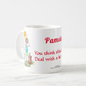 Hot Flash in Global Warming Woman Koffiemok (Voorkant links)