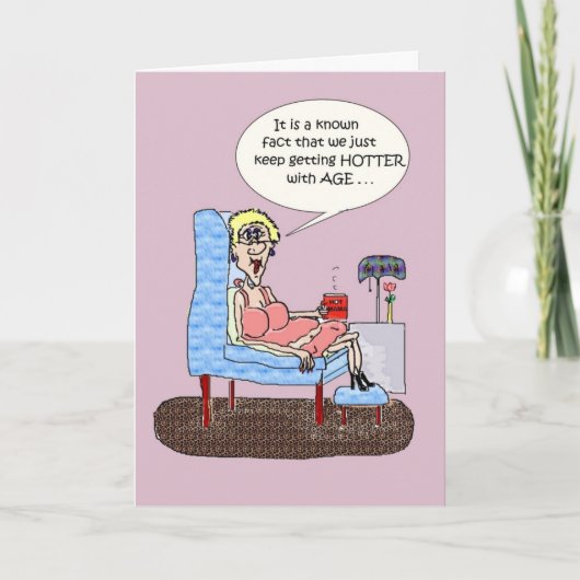 HOT FLASHES FUNNY BIRTHDAY CARD KAART (Voorkant)