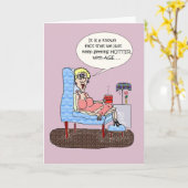 HOT FLASHES FUNNY BIRTHDAY CARD KAART (Gele Bloem)