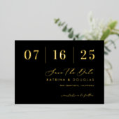 Hot Foil Enregistrer La Carte Mariage Date Annonce (Debout devant)