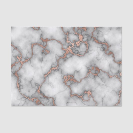 Hot-Foil Roos Gold Marble Design Tissuepapier (Voorkant)