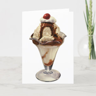  hot Fudge Ice Cream Sundae-desserts Kaart