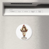 hot Fudge Ice Cream Sundae-desserts Magneet (Insitu (Vaatwasser))