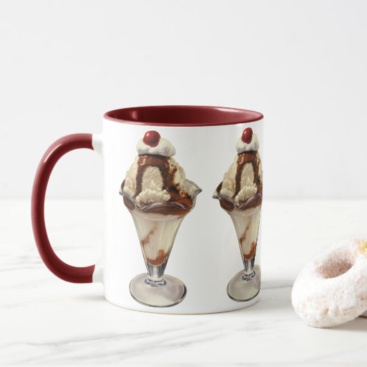 hot Fudge Ice Cream Sundae-desserts Mok (Met donut)