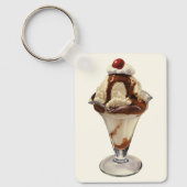  hot Fudge Ice Cream Sundae-desserts Sleutelhanger (Voorkant)