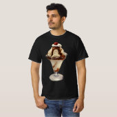 hot Fudge Ice Cream Sundae-desserts T-shirt (Voorkant volledig)