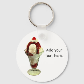 Hot Fudge Sundae Retro Ice Cream Sleutelhanger