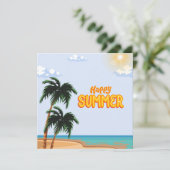 "Hot Fun in the Summer Time!" Feestdagenkaart (Staand voorkant)