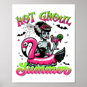 Hot Ghoul Zomer Halloween Strand Vibes Esthetisch Poster