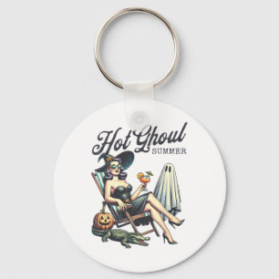 Hot Ghoul Zomer Spooky Boo Beach Halloween Zomer Sleutelhanger