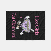 Hot Girls Eat Oatmeal Funny Design Fleece Deken (Voorkant (Horizontaal))