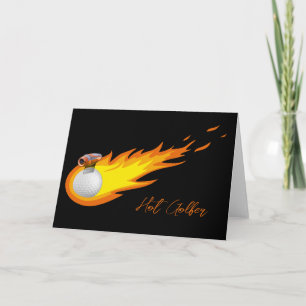 Hot Golfer Wenskaart Feestdagen Kaart