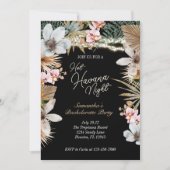 Hot Havana Nights Tropisch Cubaans Bachelorette Kaart (Voorkant)