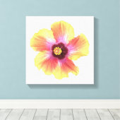 Hot Hibiscus Canvas Afdruk (Insitu (Houten vloer))