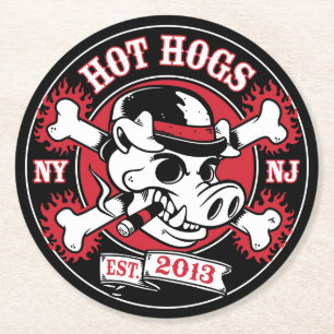 Hot-Hogs™ Klassieke zwarte Onderzetters
